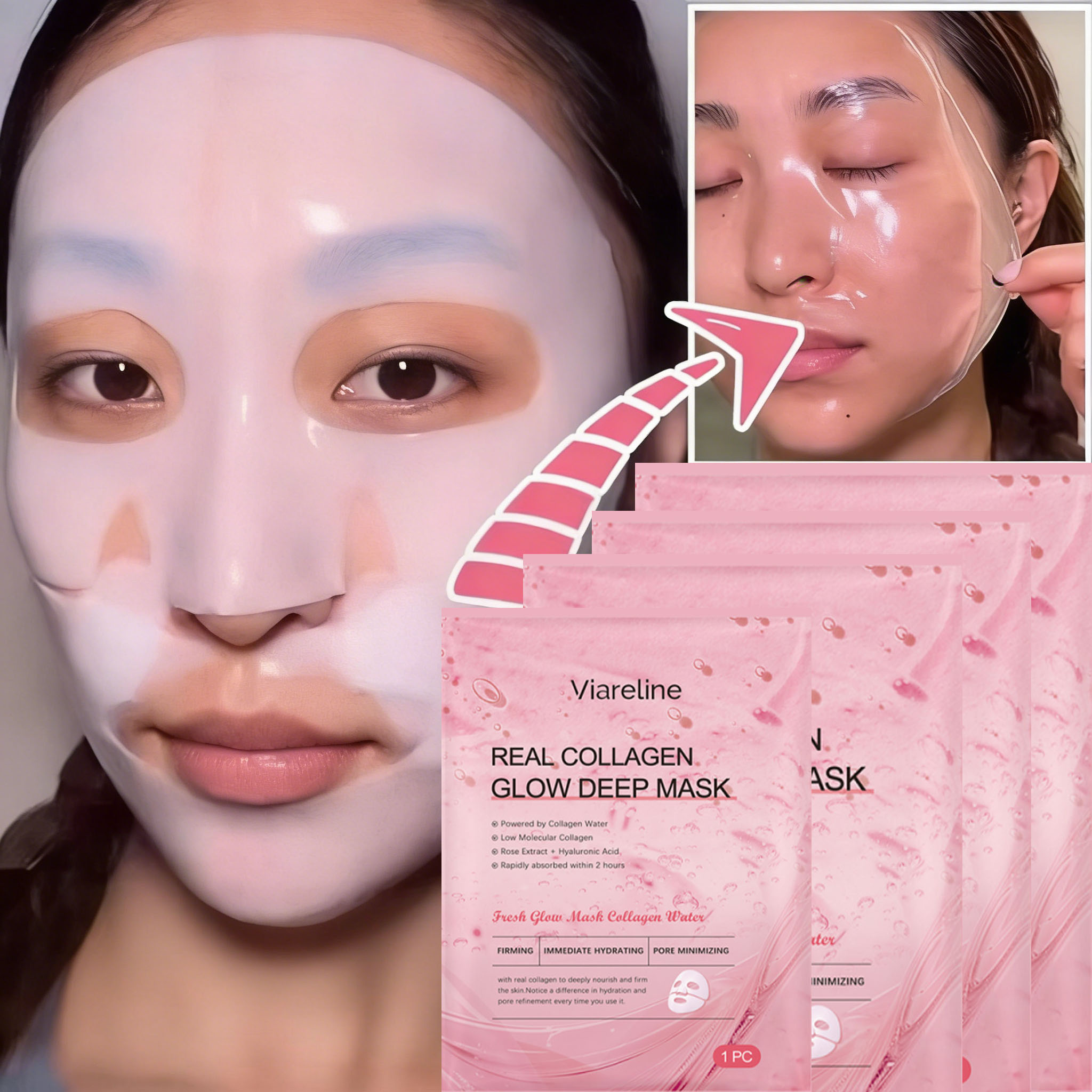 Overnight Collagen Mask Salmon - Korean Skincare Routine review and price
